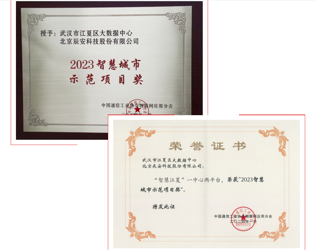 辰安科技“智慧江夏”一中心兩平臺(tái)榮獲“2023智慧城市示范項(xiàng)目獎(jiǎng)”! 辰安科技“智慧江夏”一中心兩平臺(tái)榮獲“2023智慧城市示范項(xiàng)目獎(jiǎng)”!
